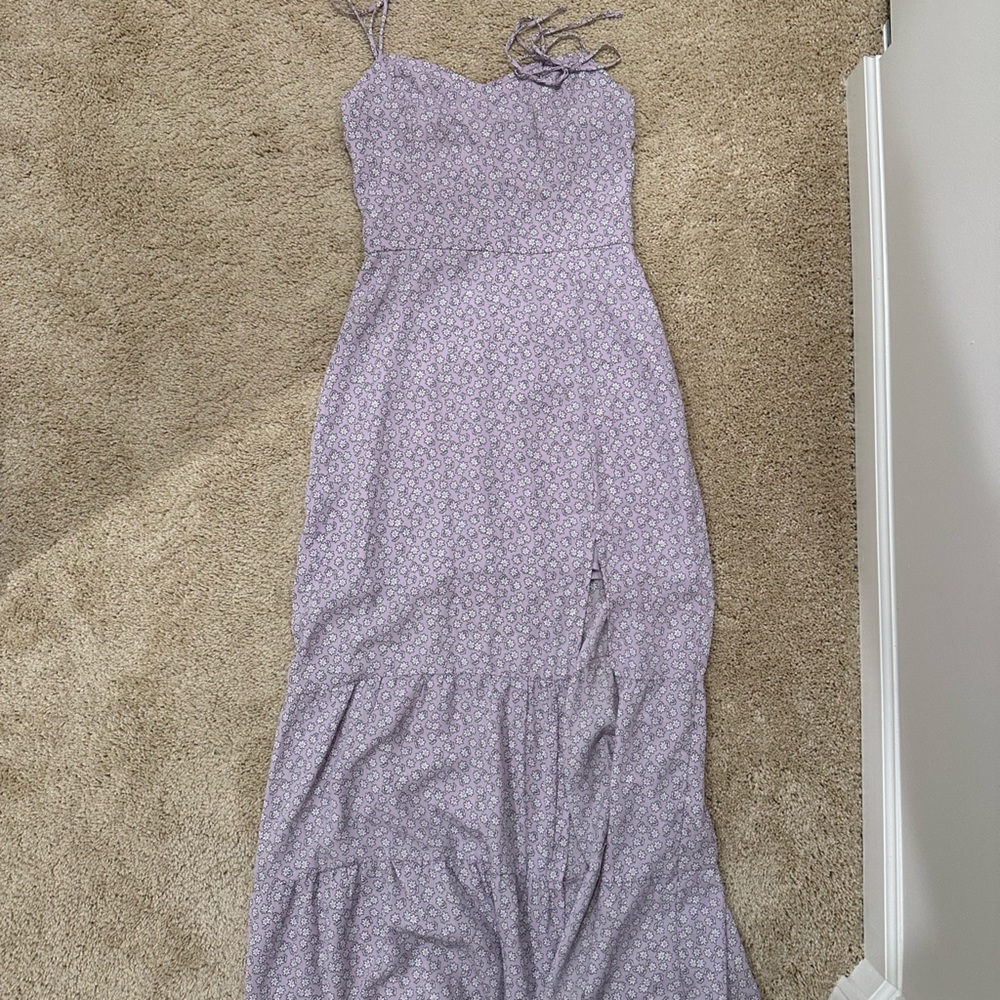 Abercrombie & Fitch Lavender Floral Maxi Dress